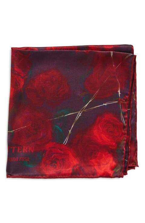 La Rosa Silk Pocket Square