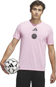 adidas Men's adidas Light Pink Inter Miami CF 2026 Jersey Hook Pregame T-Shirt