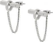 AllSaints Toggle & Chain Draped Front/Back Earrings