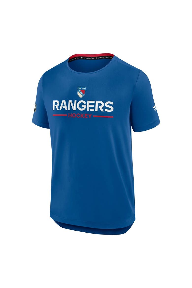 Men's Fanatics Blue New York Rangers Authentic Pro Rink Centennial Tech T-Shirt, Alternate, color, Blue