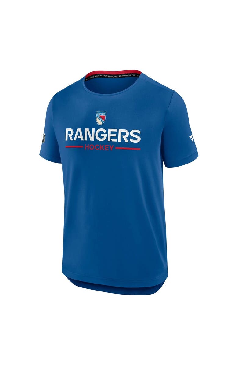 FANATICS Men's Fanatics Blue New York Rangers Authentic Pro Rink Centennial Tech T-Shirt, Alternate, color, Blue