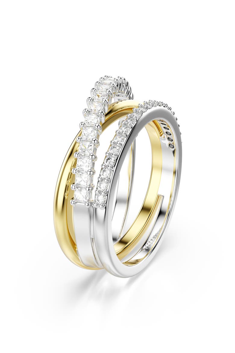 Hyperbola Layered Ring, Alternate, color, WHITE