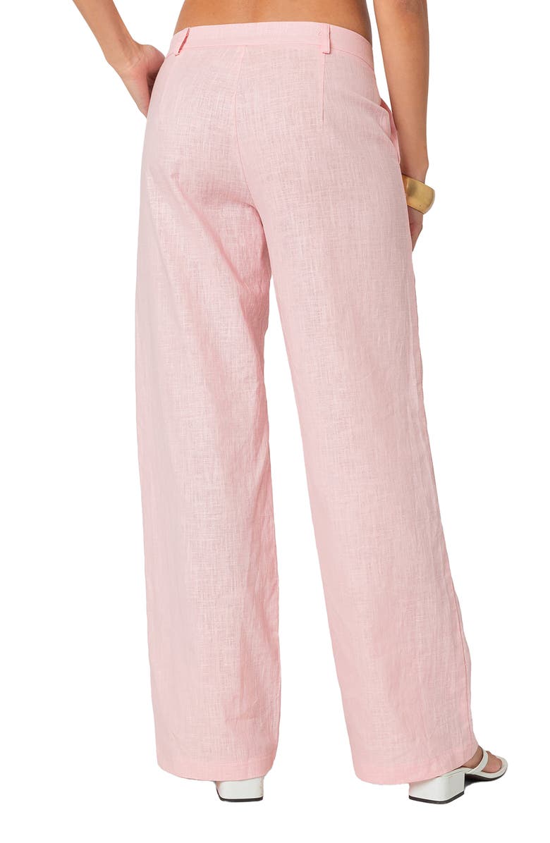 EDIKTED Arya Straight Leg Cotton Pants, Alternate, color, Light-Pink