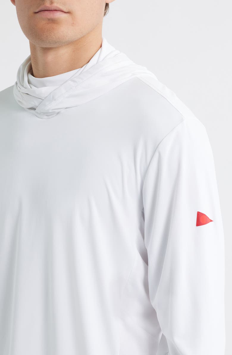 Florence Sun Pro Long Sleeve Hooded MAX UPF Performance T-Shirt, Alternate, color, White