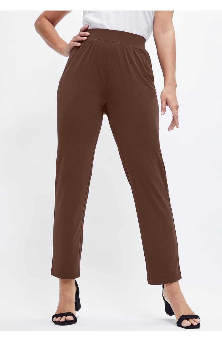 Jessica London 2-Piece Stretch Knit Mega Swing Set, Alternate, color, Rich Brown