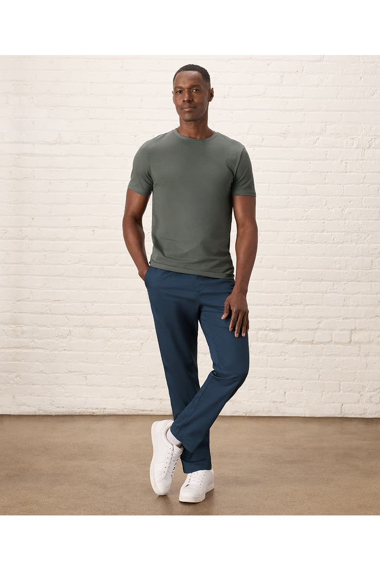 Luxe Stretch Jersey Slim Crew Neck Tee, Alternate, color, Castor Grey