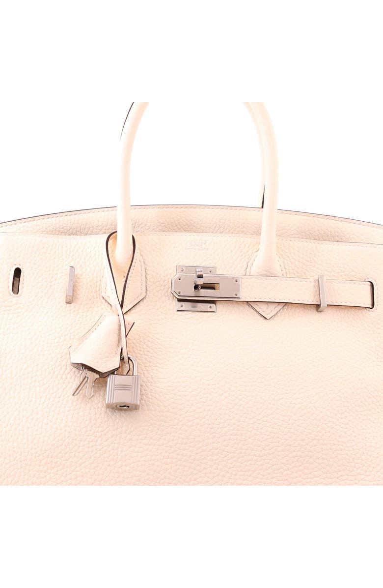 Pre-Owned Hermes Birkin Handbag Light Clemence with Palladium Hardware 30, Alternate, color, Nata