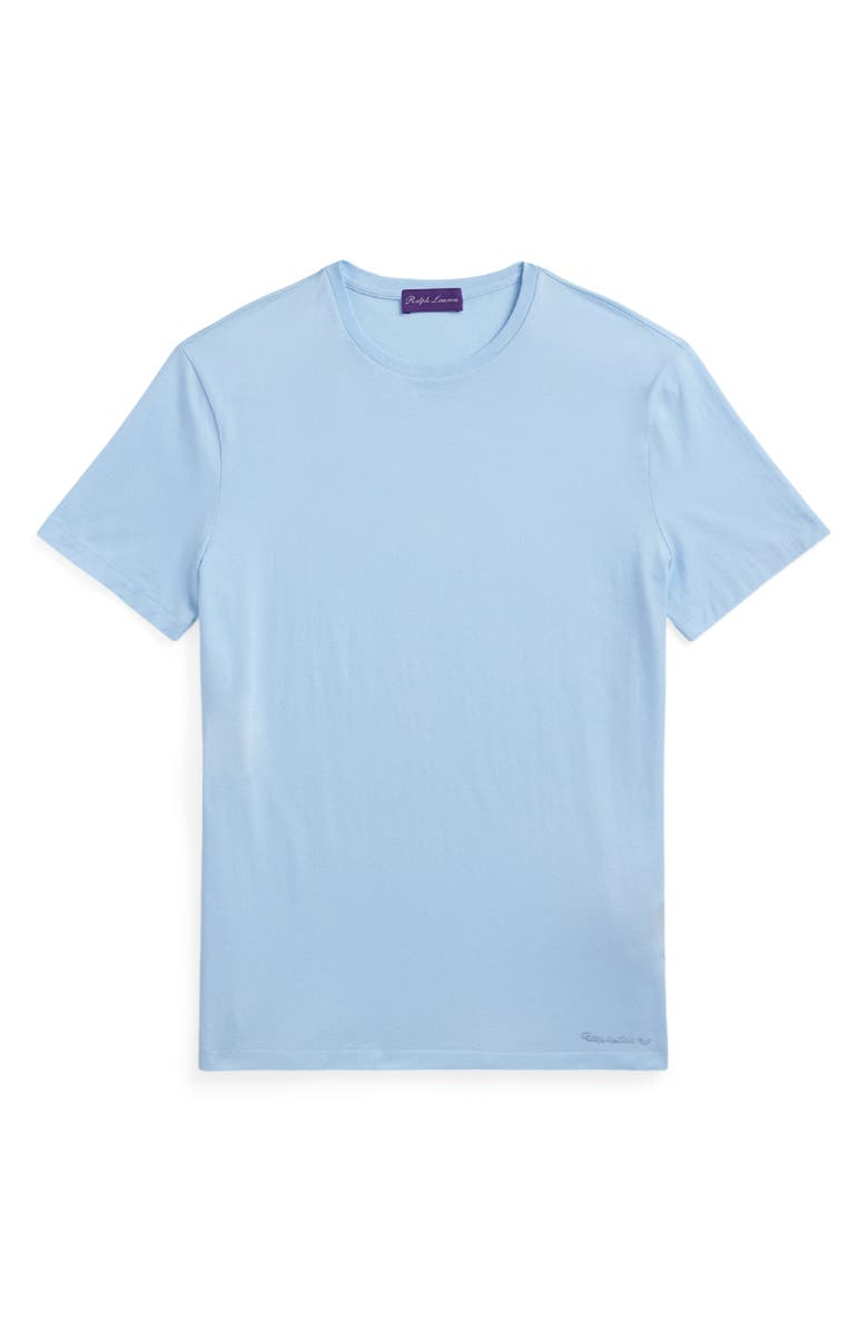 Ralph Lauren Purple Label Luxury Lisle Crewneck T-Shirt, Alternate, color, Chambray Blue