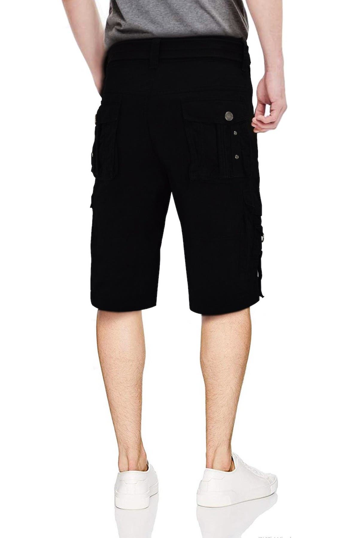 Belted Snap Button Cargo Shorts - image 4