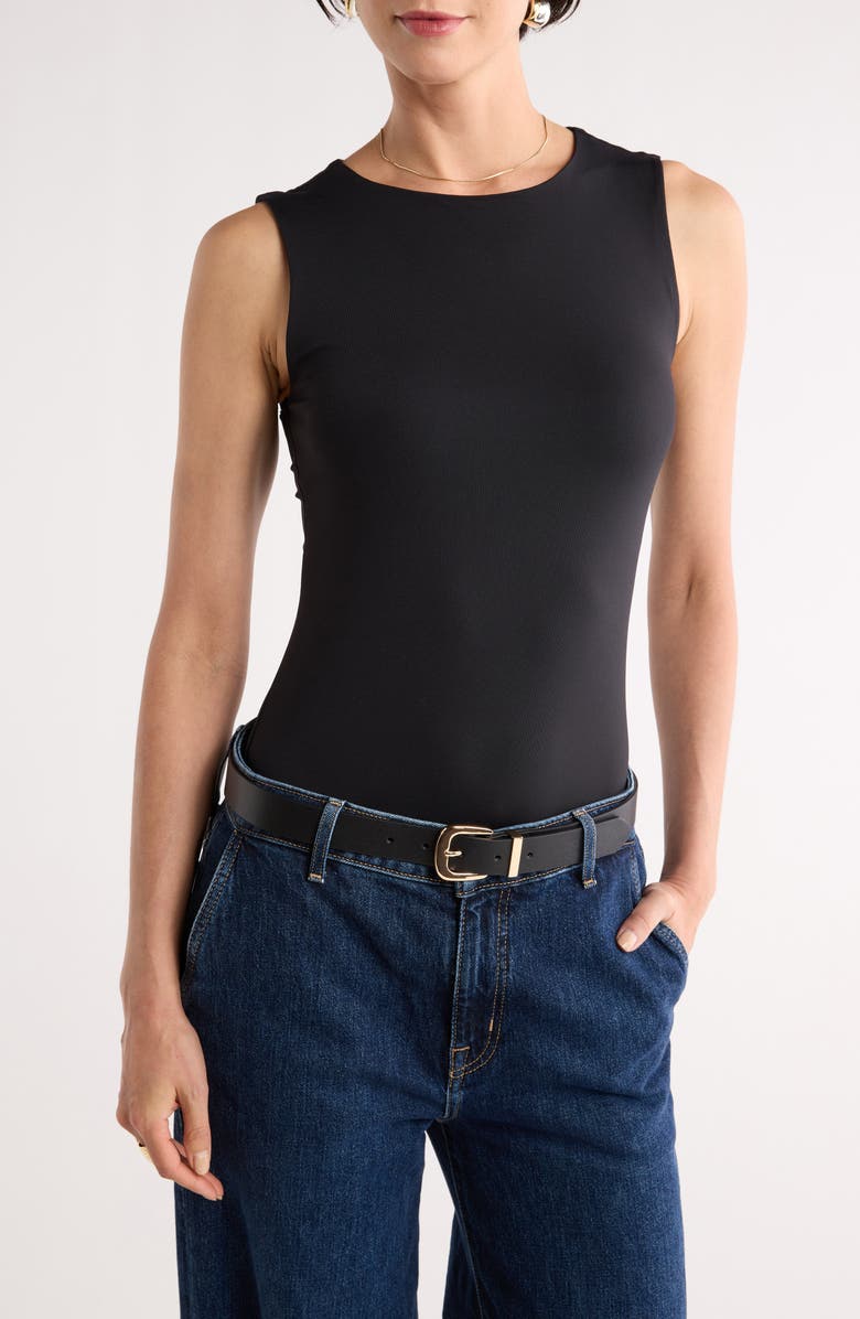 NORDSTROM RACK Sculpted Tank Top, Alternate, color, Black