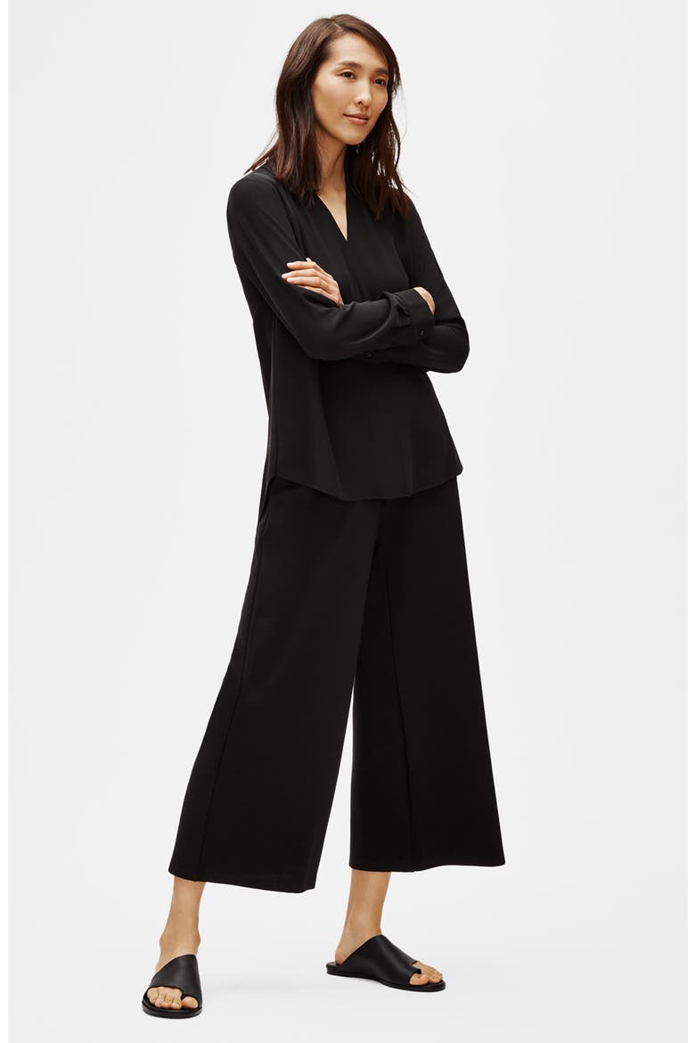 Crop Wide Leg Pants, Alternate, color, BLACK