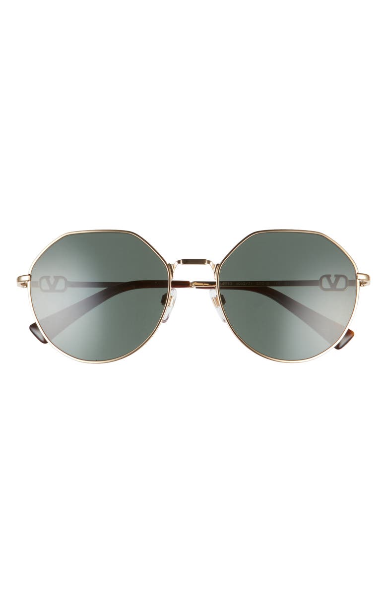 Valentino 57mm Geometric Sunglasses, Main, color, 