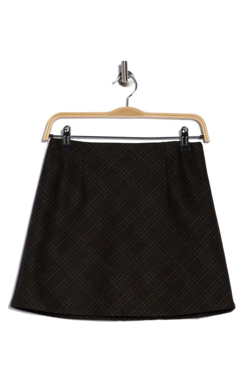 Elodie Print Miniskirt In Brown