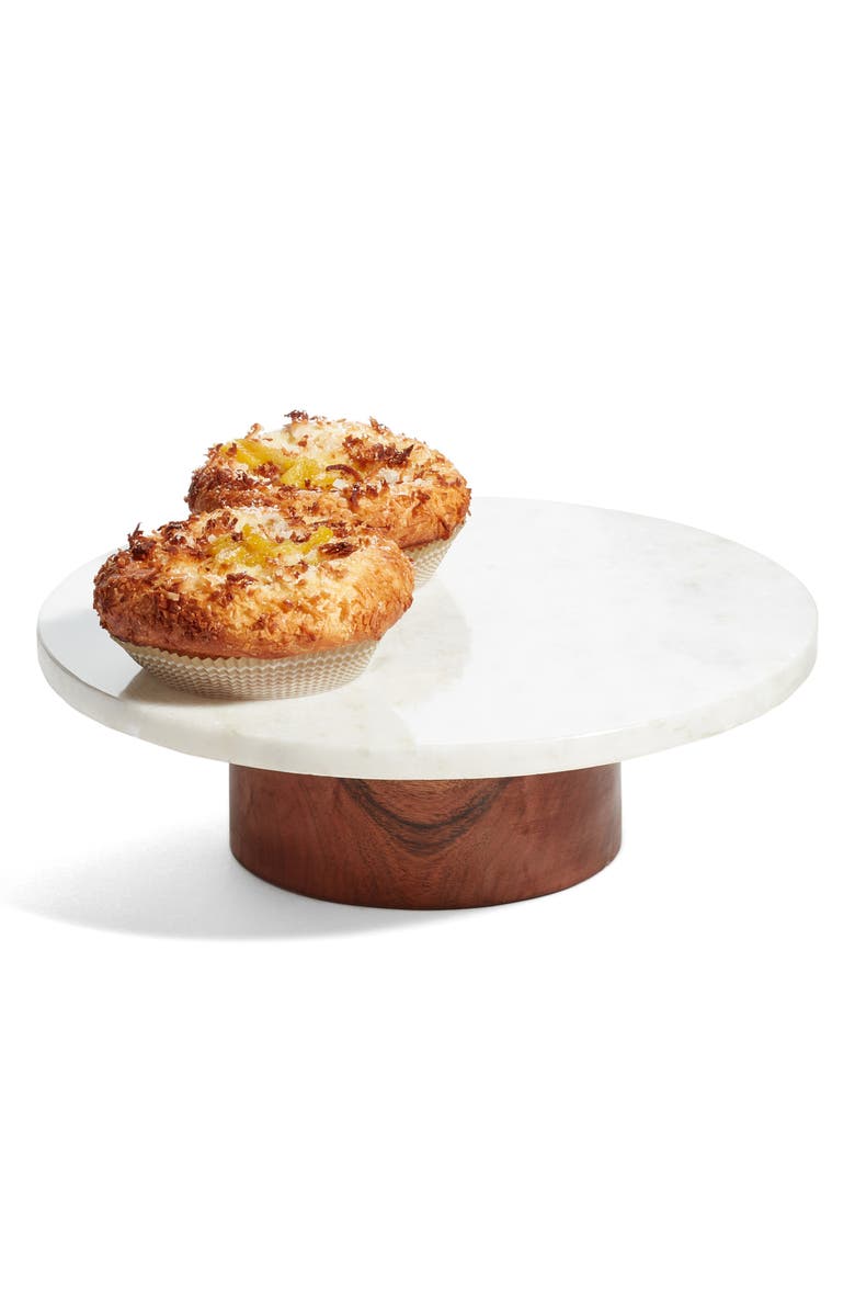 NORDSTROM AT HOME Marble & Wood Lazy Susan, Alternate, color, 