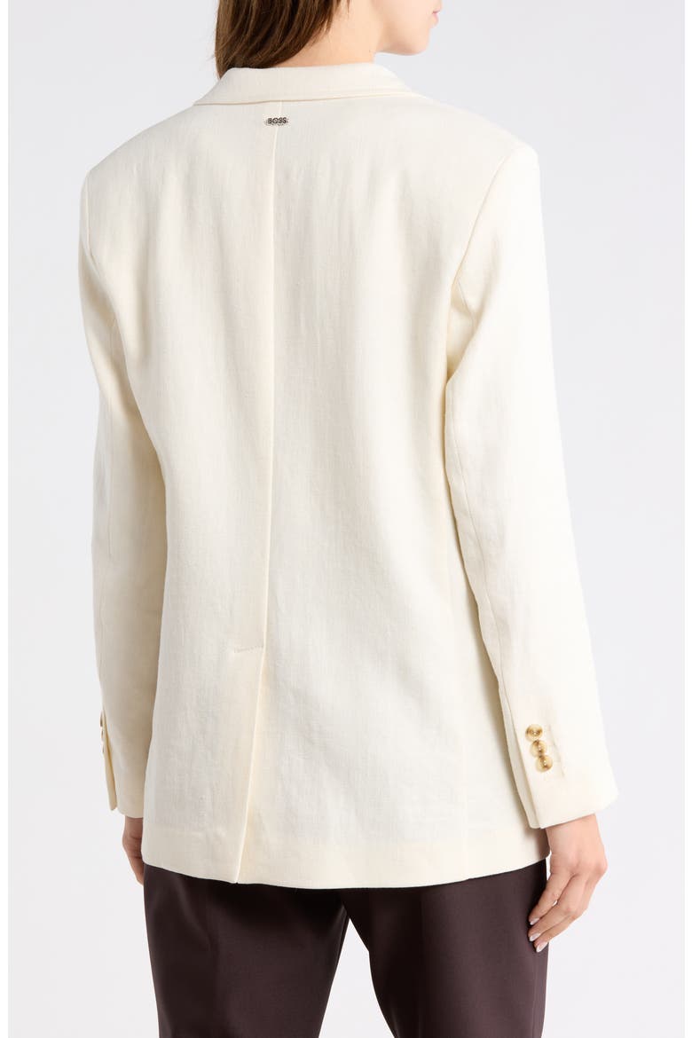 Linen Blend Blazer, Alternate, color, OPEN WHITE