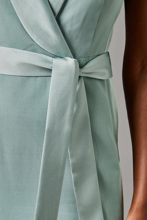 Coast Tux Satin Midi Dress In Blue