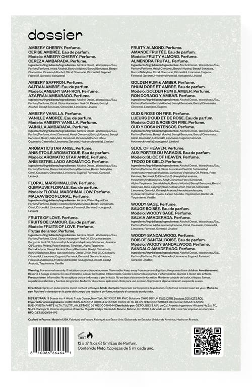 Dossier Holiday 2025 Calendar Gift Set $49 Value In Transparent