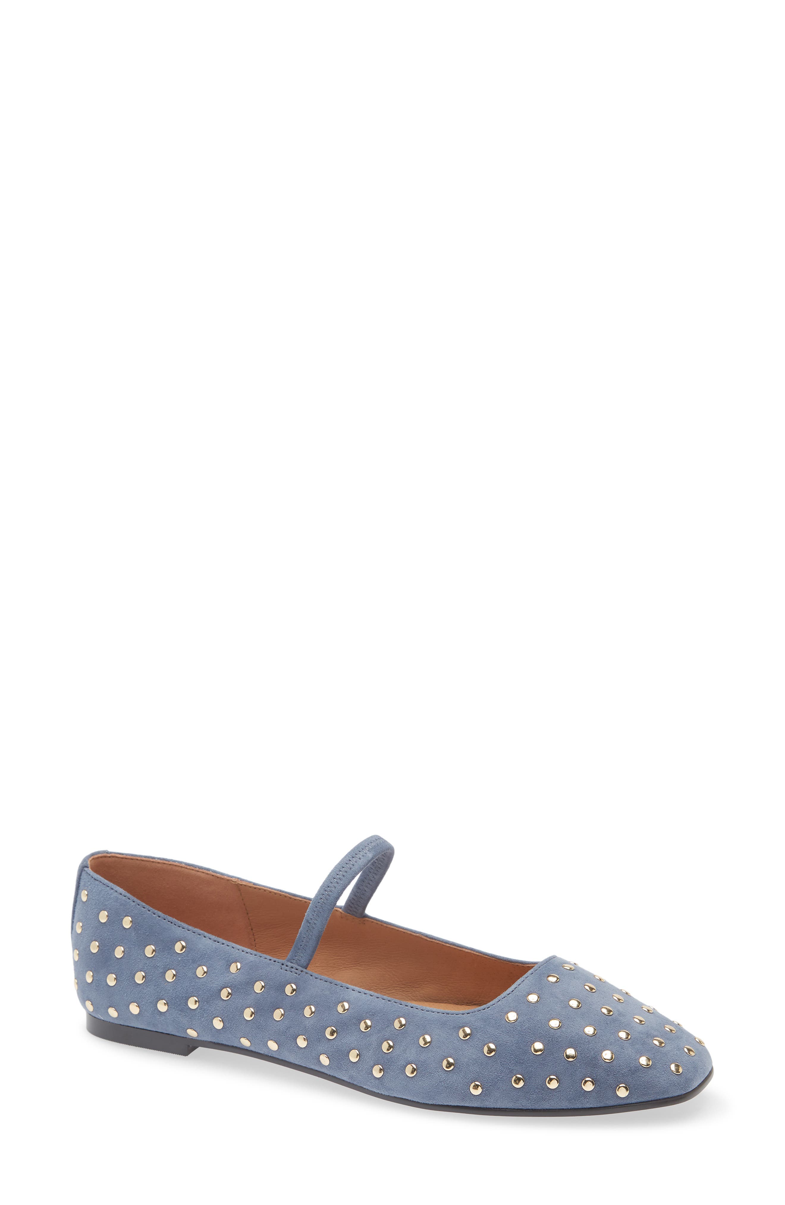 Madewell The Greta Ballet Flat, Main, color, Basalt Blue