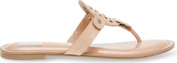 Gotie Laser Cut Studded Thong Sandal