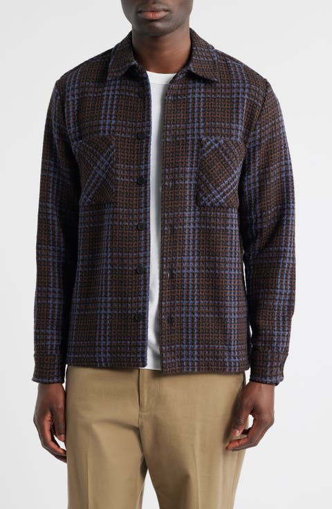 Whiting Plaid Recycled Cotton Blend Shirt Jacket