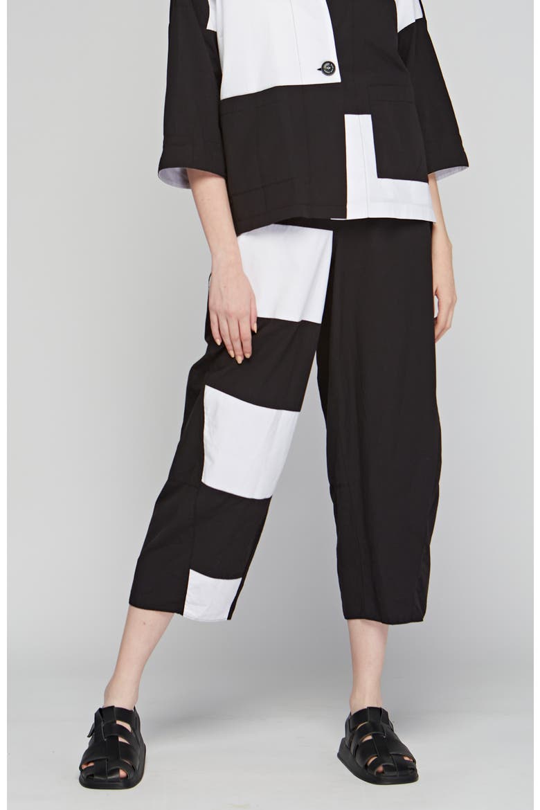 Sonata Poplin Pants with Horizontal Coupes, Main, color, Black