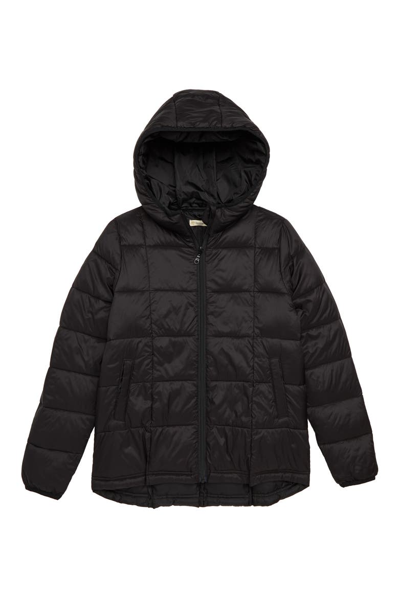 Packable Puffer Jacket, Main, color, BLACK