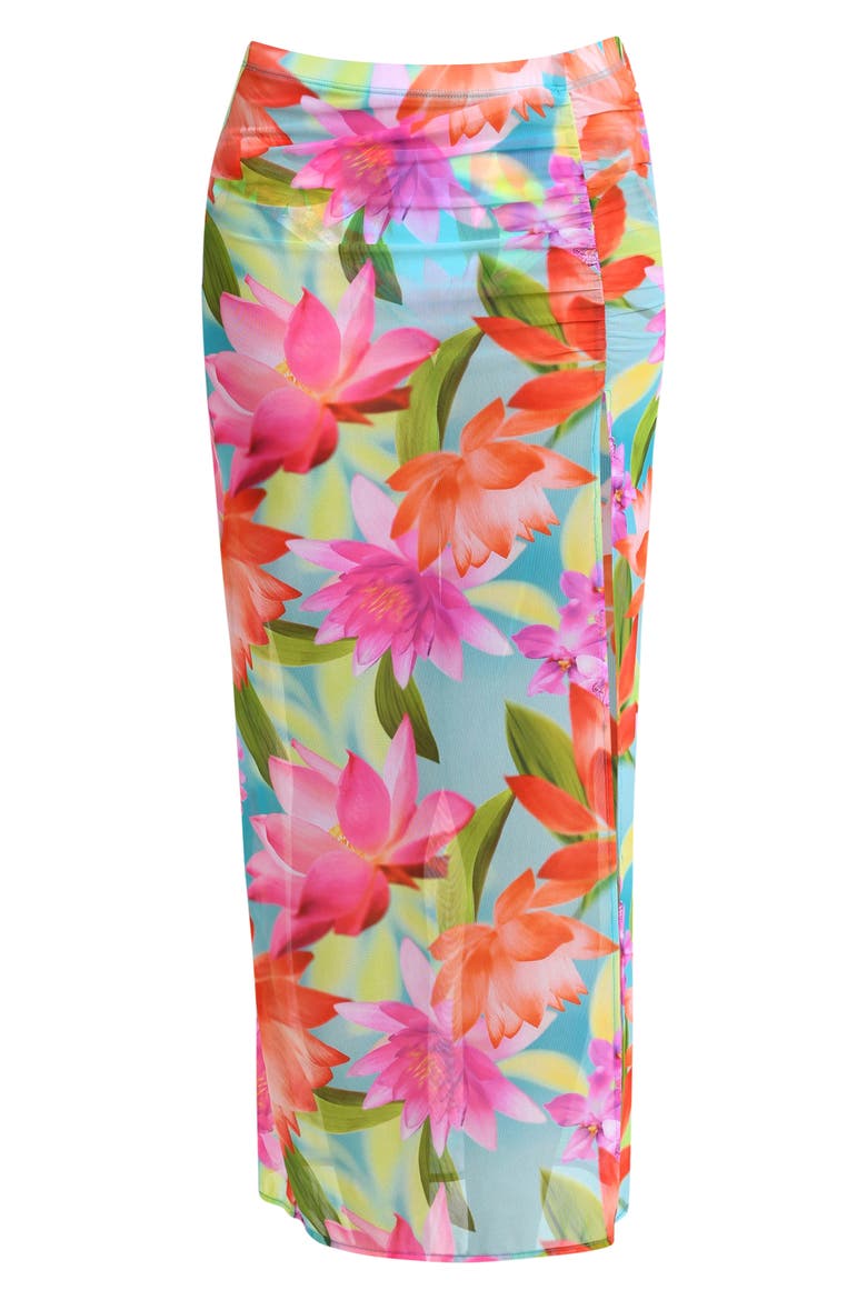Sunset Botanica Maxi Skirt Cover-Up, Alternate, color, BLUE MULTI
