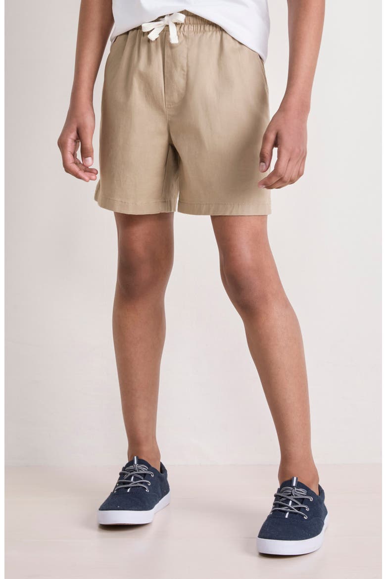 Kids' Drawstring Stretch Twill Chino Shorts, Alternate, color, KHAKI