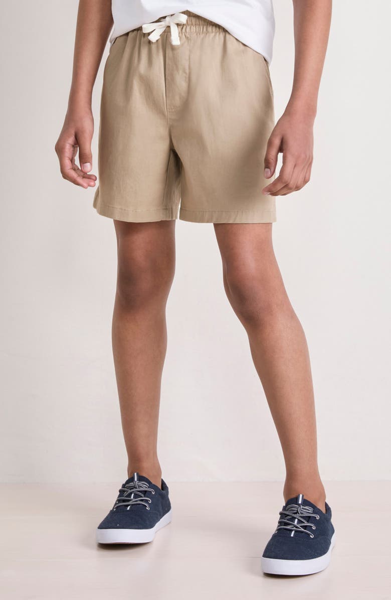 vineyard vines Kids' Drawstring Stretch Twill Chino Shorts, Alternate, color, Khaki