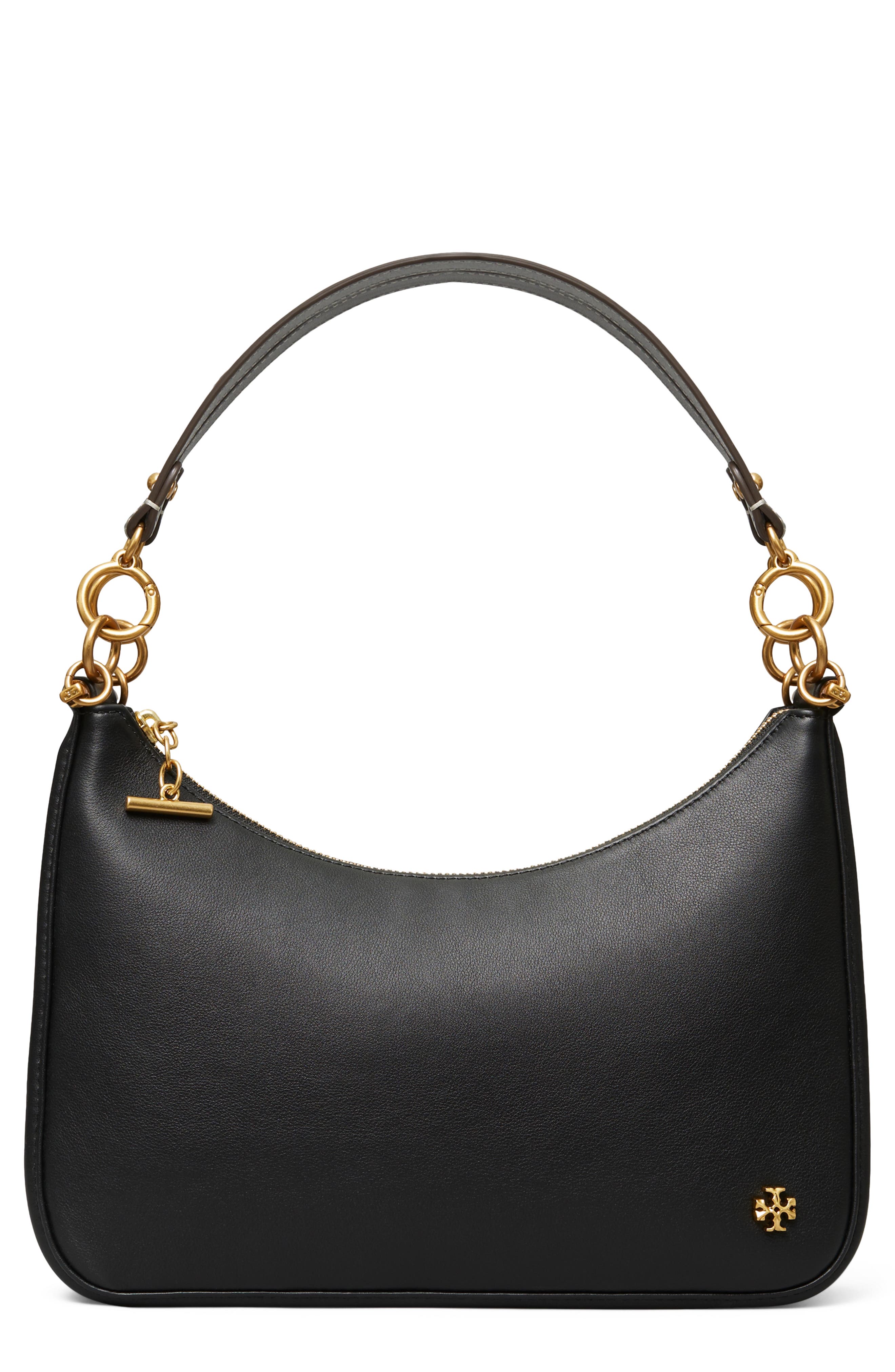 Tory Burch 151 Mercer Leather Crescent Bag, Main, color, 