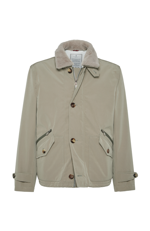 Brunello Cucinelli Button-fastening Jacket In Gray