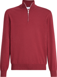 Brunello Cucinelli Cashmere sweater with half zip