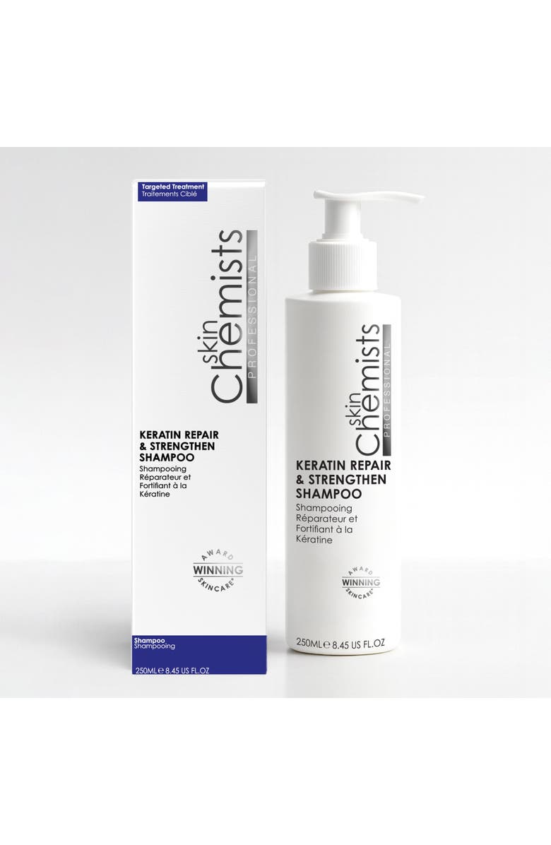 SKINCHEMISTS Keratin Repair & Strengthen Shampoo 250ml, Alternate, color, White