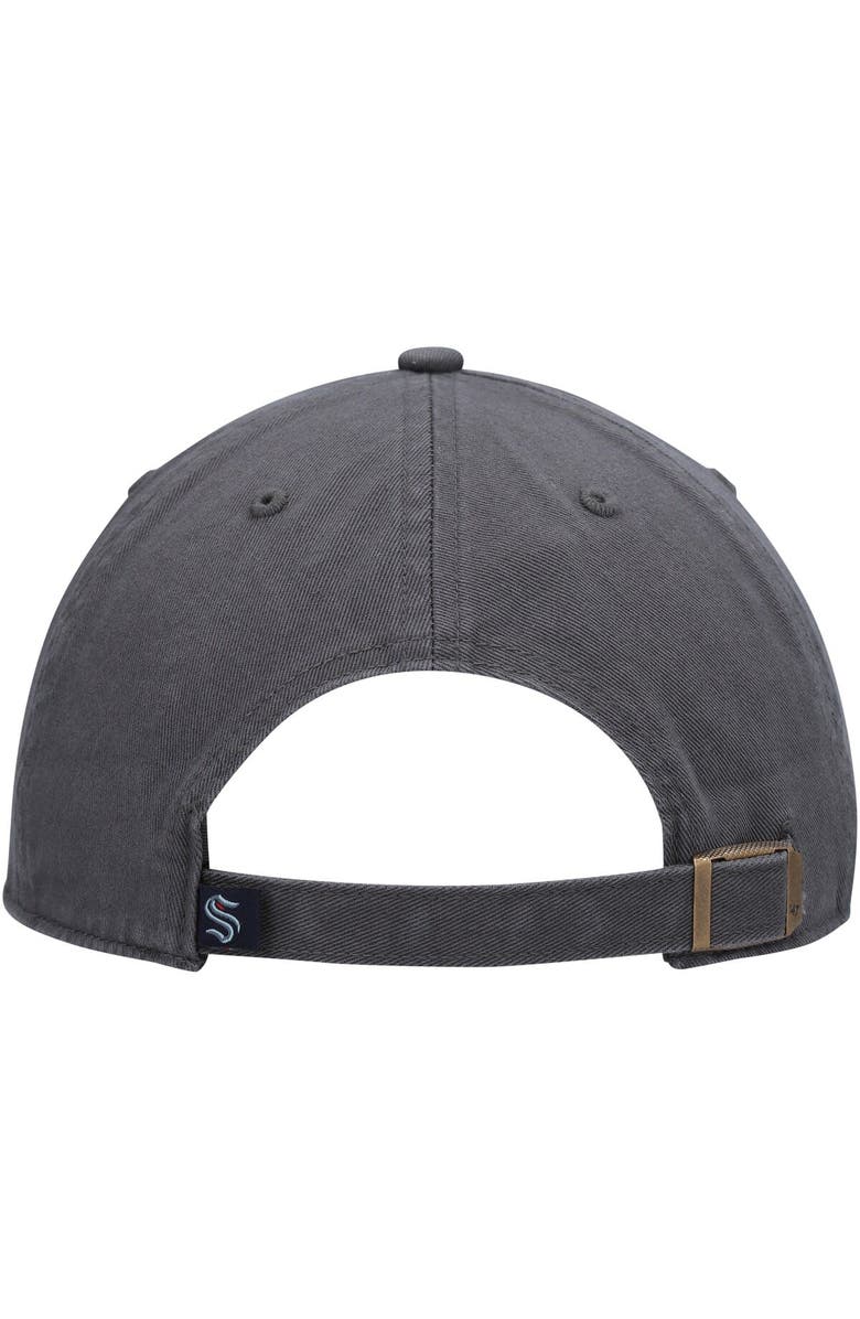 '47 Men's '47 Charcoal Seattle Kraken Clean Up Adjustable Hat, Alternate, color, Charcoal