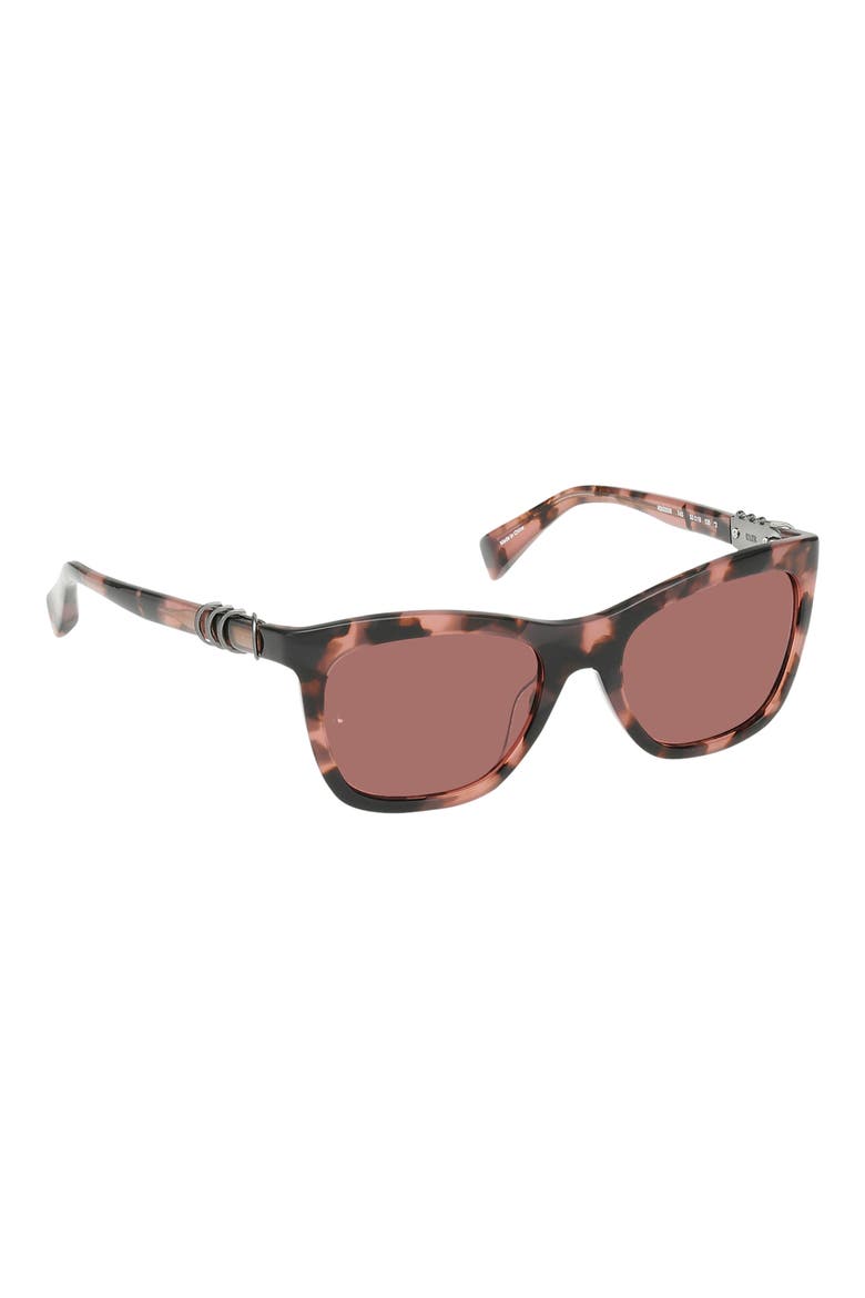 53mm Square Sunglasses, Alternate, color, PEACH CRYSTAL TORT / ROSE