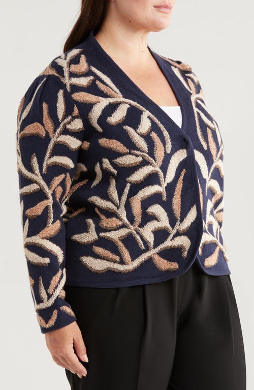 Nic + Zoe Nic+zoe Midnight Fern Tufted Cardigan In Multi