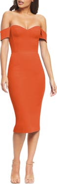 Dress the Population Bailey Off the Shoulder Body-Con Dress