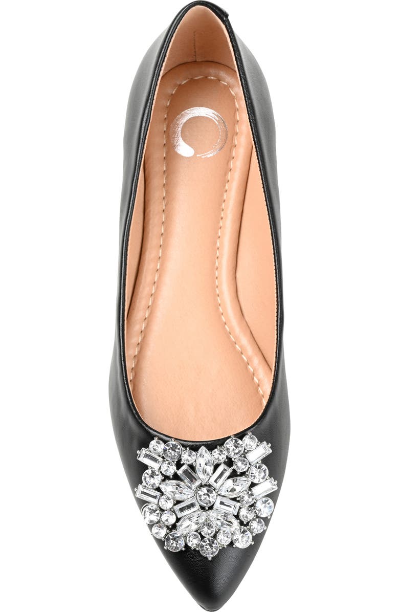 Journee Collection JOURNEE Renzo Embellished Flat, Alternate, color, Black