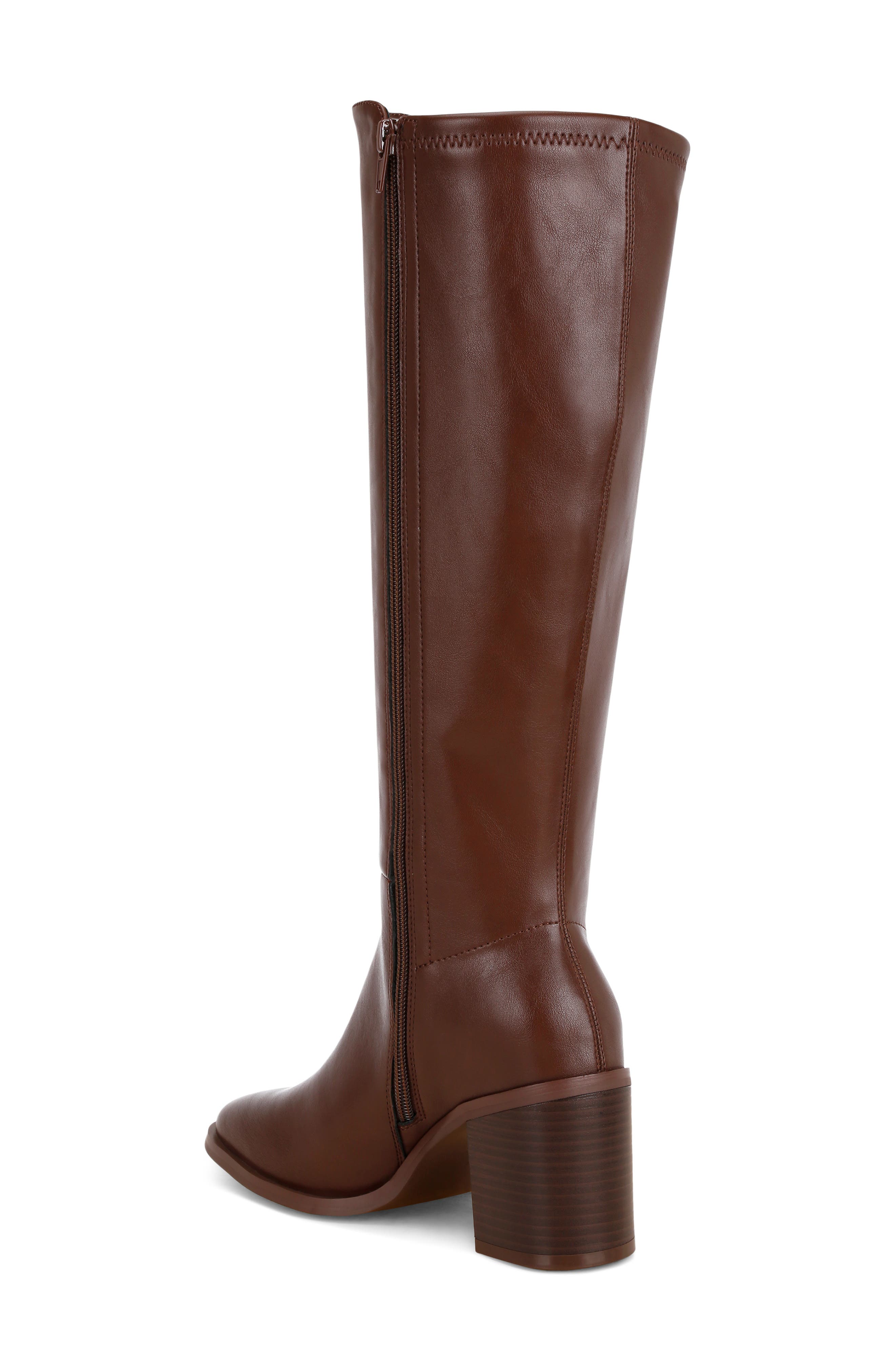 Sajama Leather Knee High Boot, Alternate, color, BROWN SMOOTH