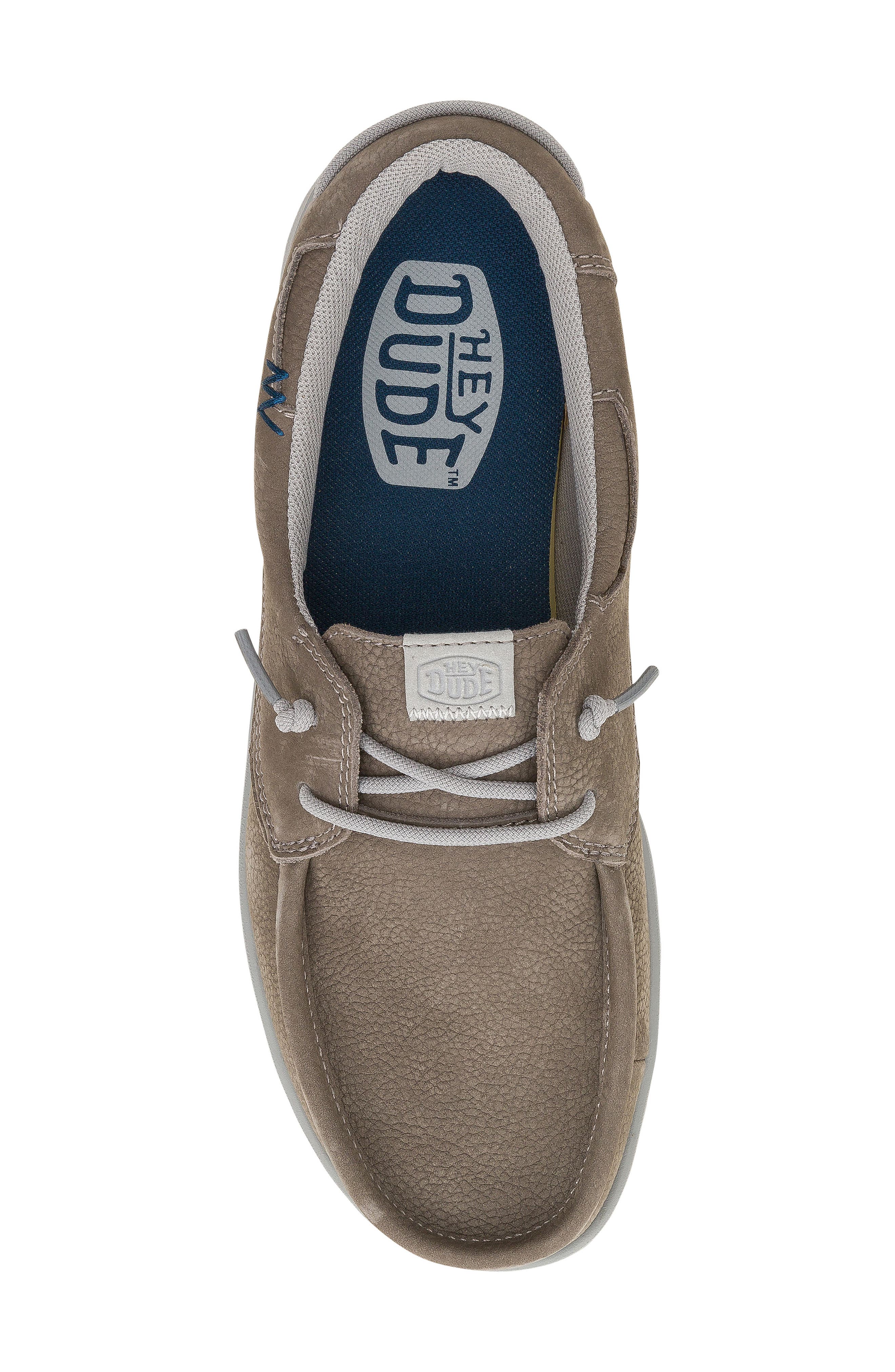 Hey Dude Welsh Grip Craft Leather Slip-On, Alternate, color, Grey