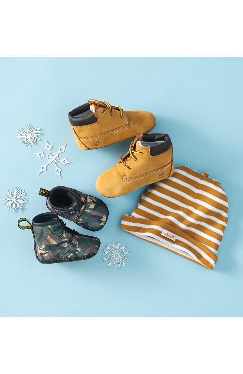 Timberland Crib Bootie with Hat, Main, color,