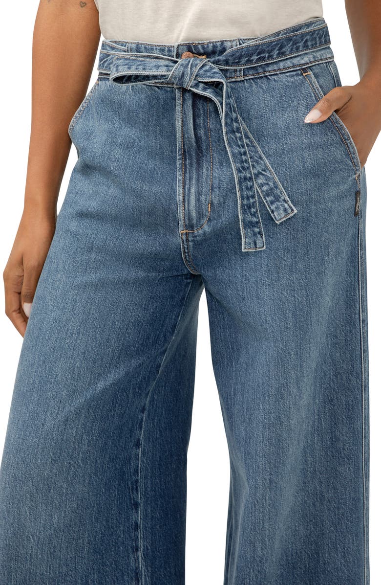Silver Jeans Co. Highly Desirable Belted High Waist Wide Leg Jeans, Alternate, color, Rhythm