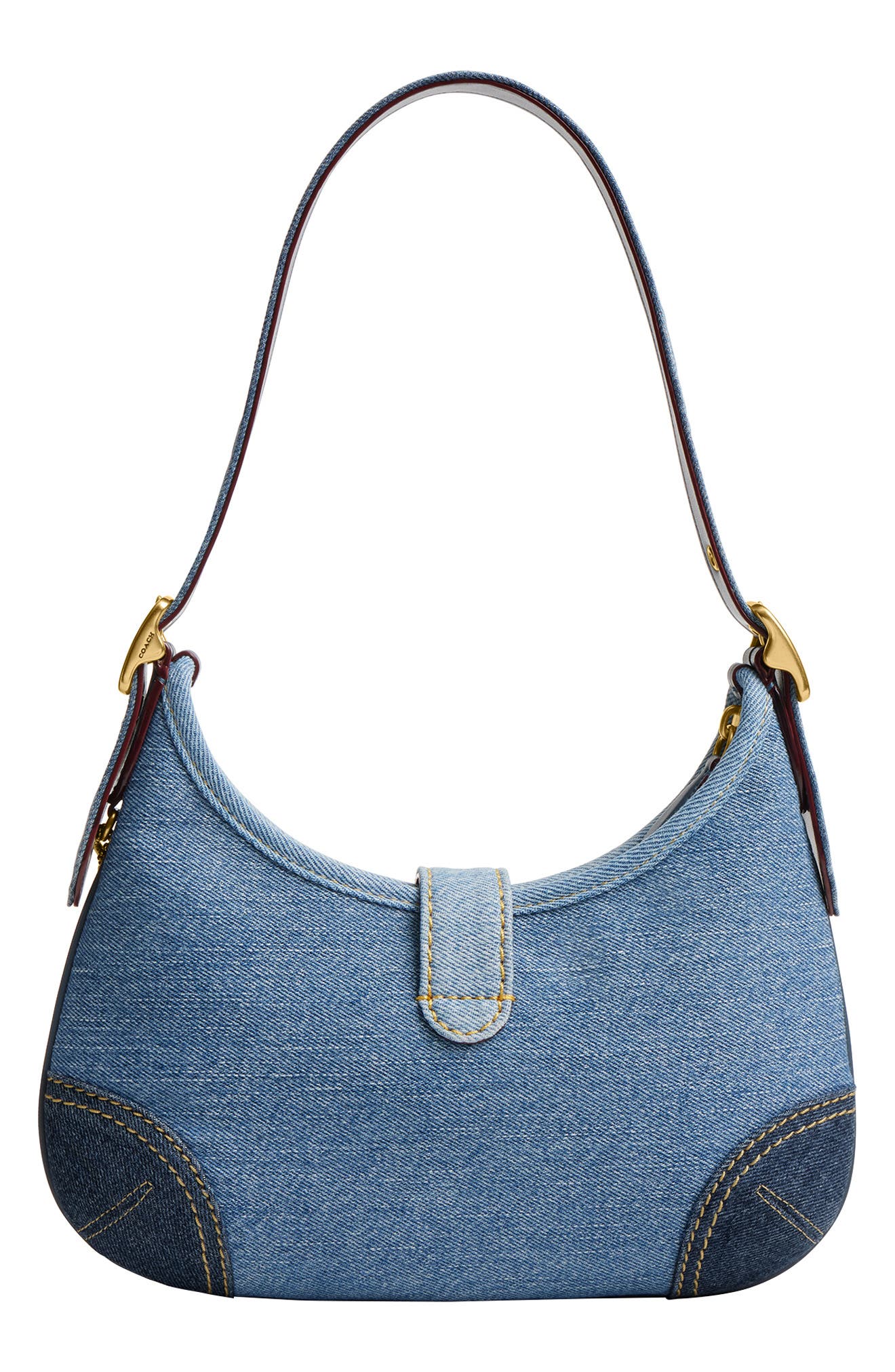COACH The Originals Denim Shoulder Bag, Alternate, color, 
