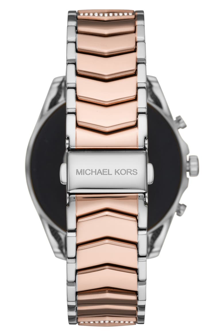 Gen 5 Bradshaw Pavé Crystal Bracelet Smartwatch, 44mm, Alternate, color, ROSE GOLD TWO TONE/ SILVER