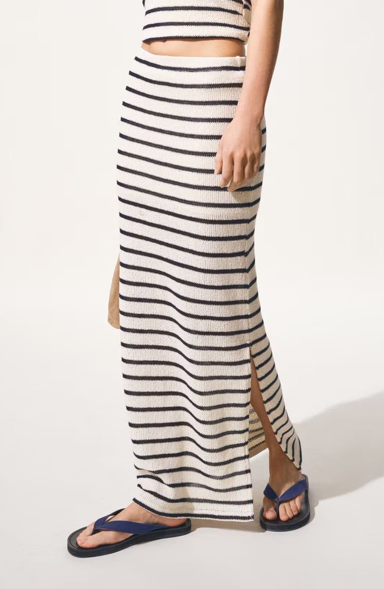 MANGO TEEN Striped Maxi Skirt, Main, color,