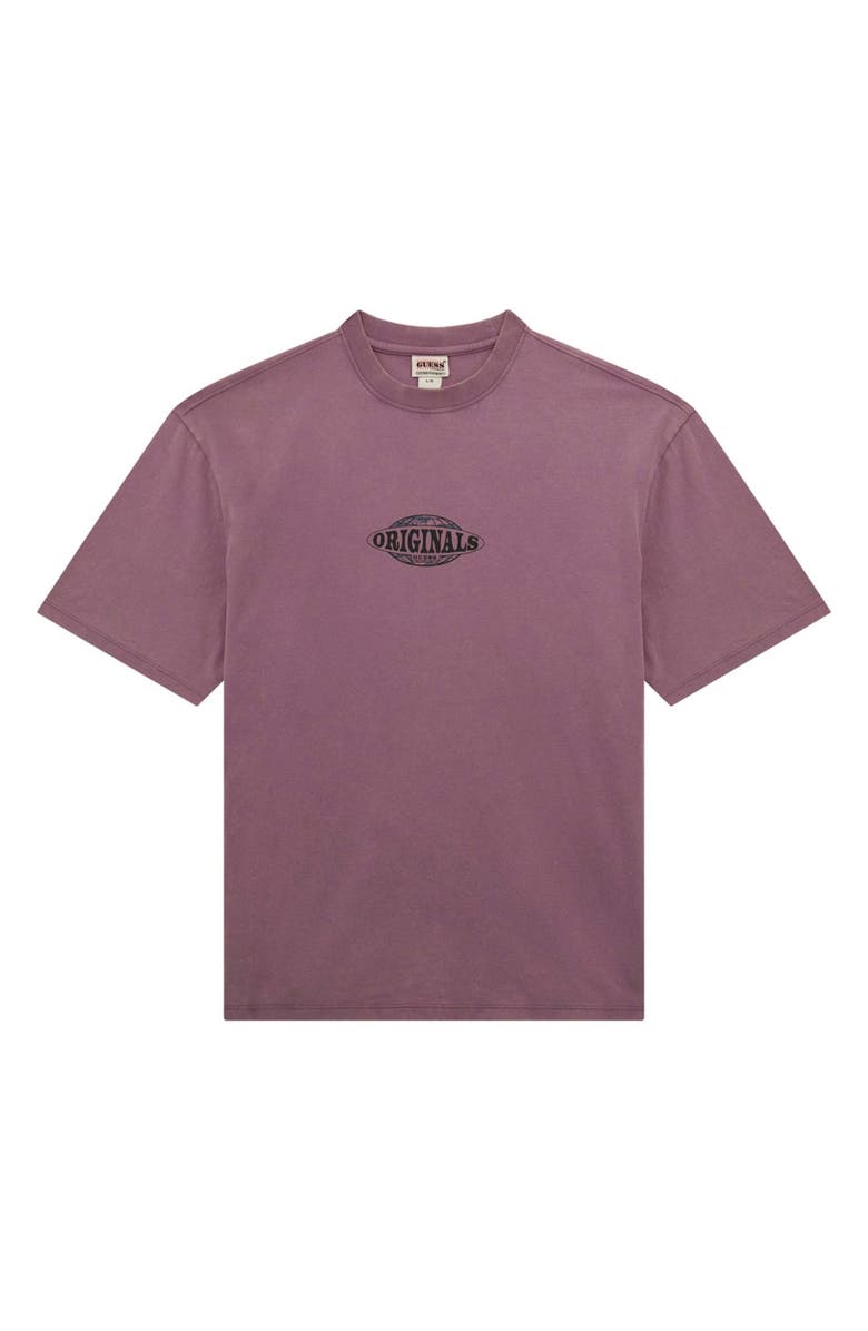 GUESS ORIGINALS Globe Graphic T-Shirt, Alternate, color, Purple