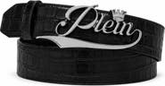 PHILIPP PLEIN Leather Belt King Plein Cocco Men