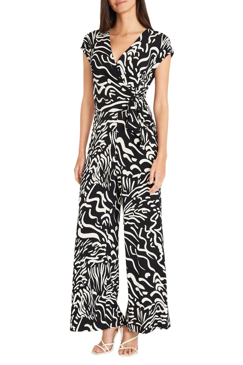 Front Tie Jumpsuit, Alternate, color, SW BLACK
