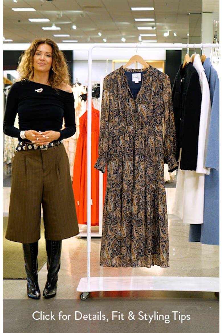 Boho Paisley Long Sleeve Maxi Dress video