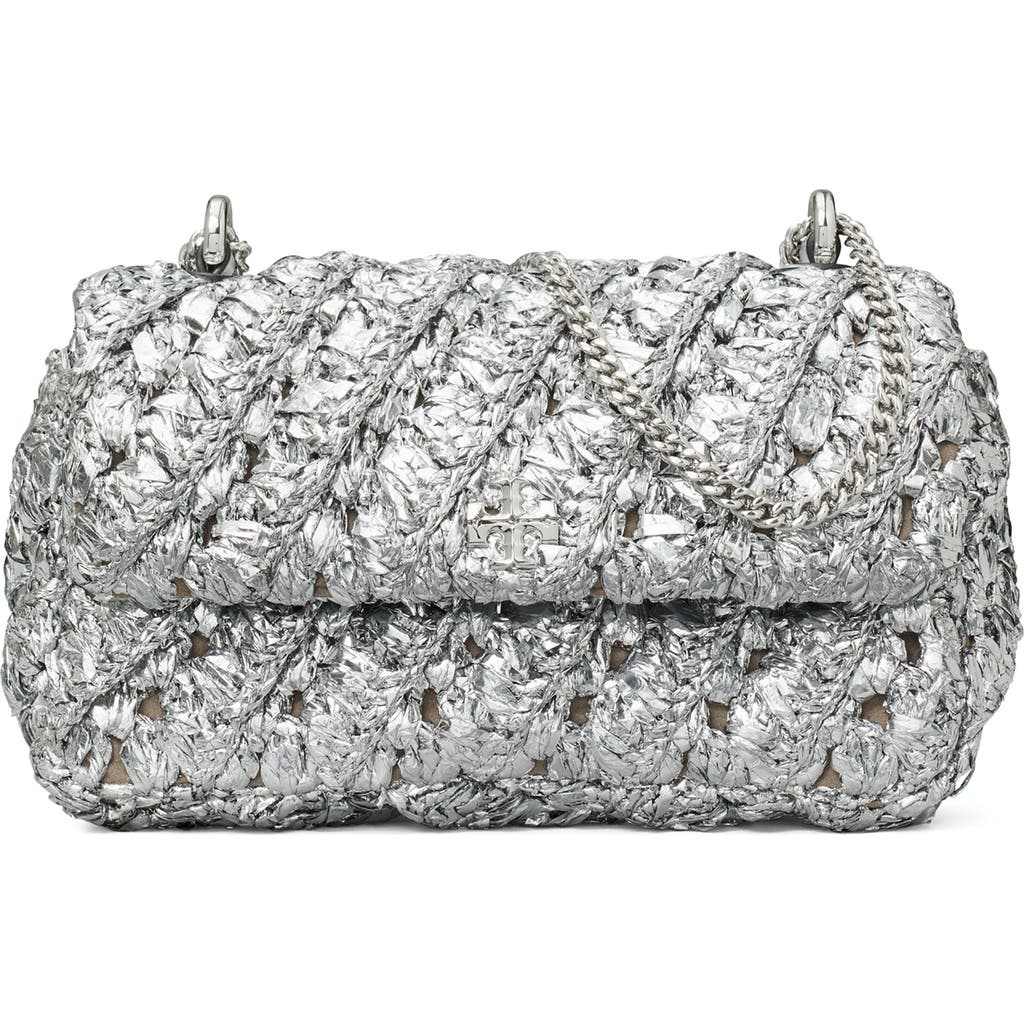 Tory Burch 'kira' Mini Shoulder Bag In Silver